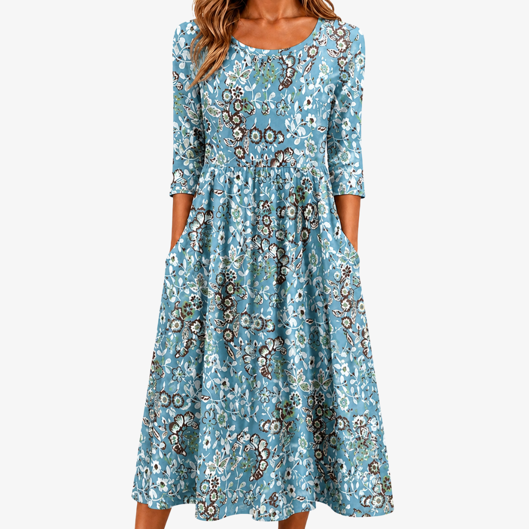 NICOLETTA - VESTIDO LARGO FLORAL