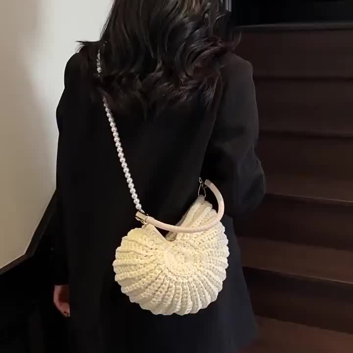 TAMARA - BOLSO TOTE TEJIDO CON ASA DE CADENA