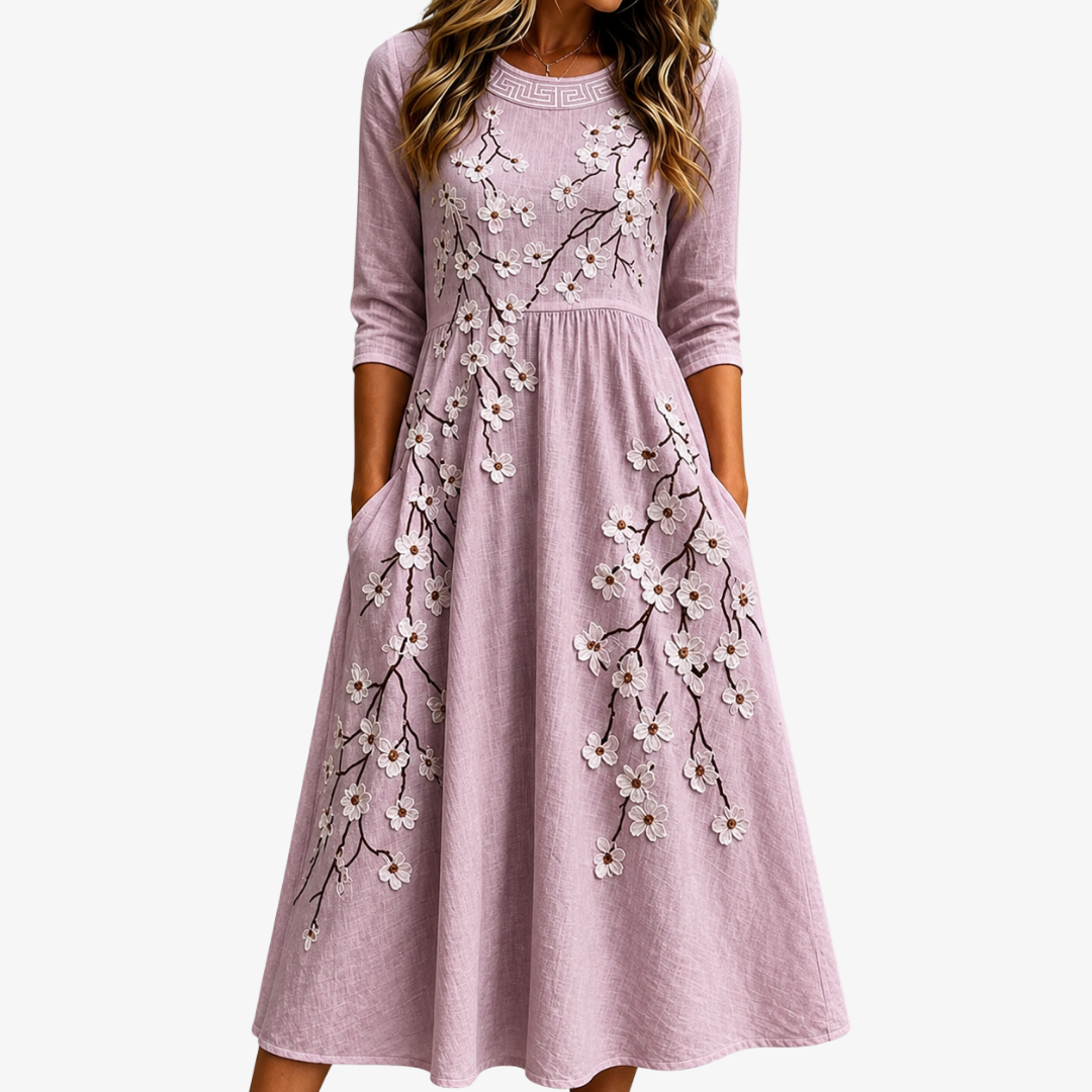ORNELLA - VESTIDO MIDI FLORAL