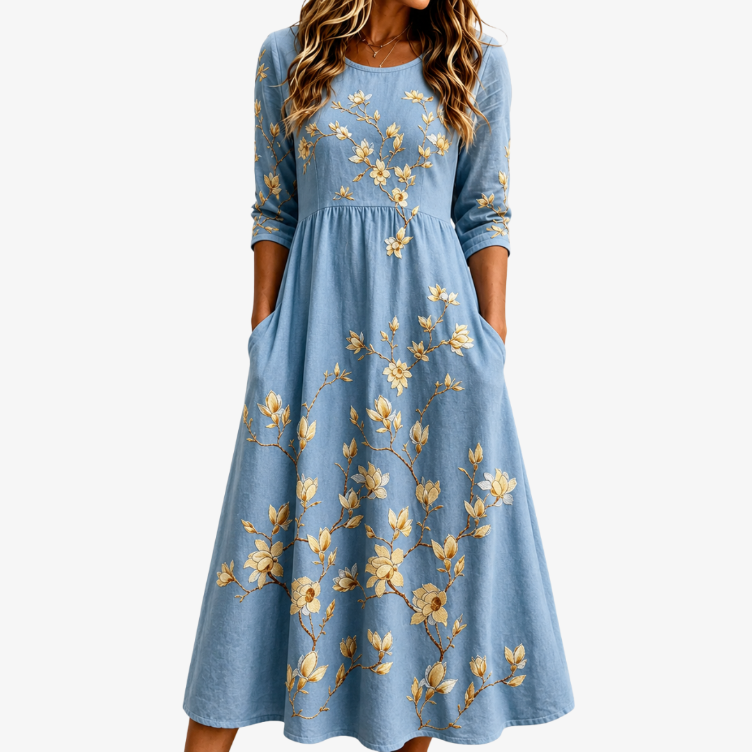 PAOLA - VESTIDO MIDI FLORAL