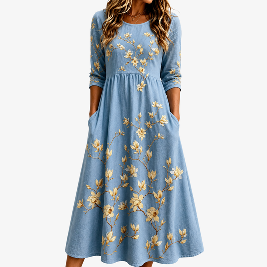 PAOLA - VESTIDO MIDI FLORAL