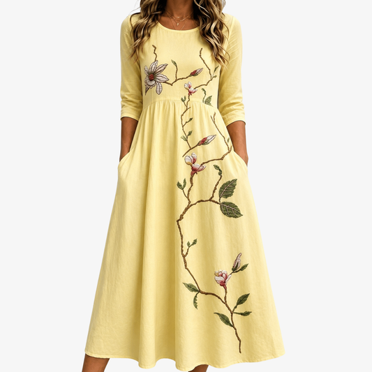 ILARIA - VESTIDO MIDI FLORAL