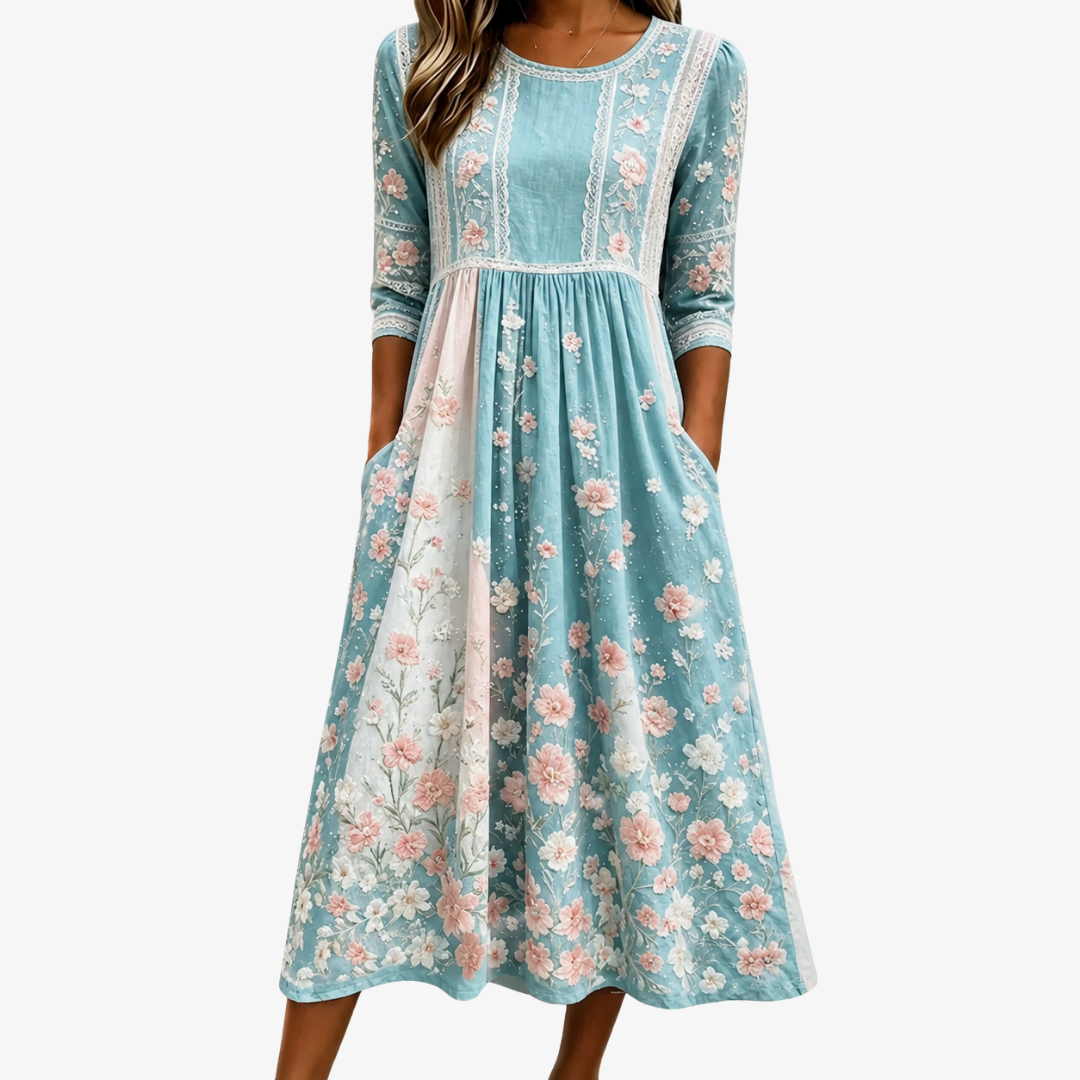 BEATRICE - VESTIDO MIDI FLORAL