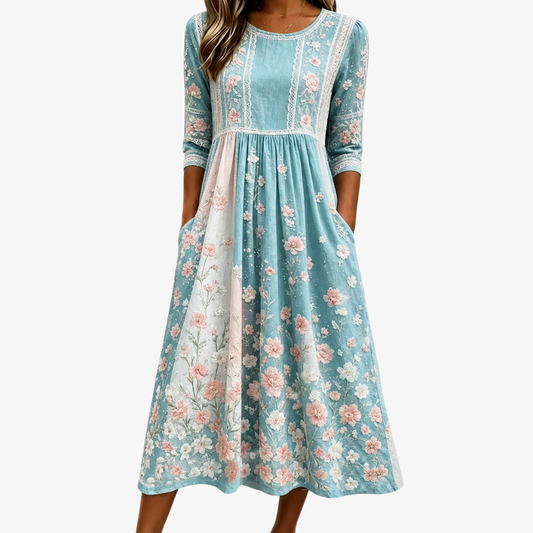 BEATRICE - VESTIDO MIDI FLORAL