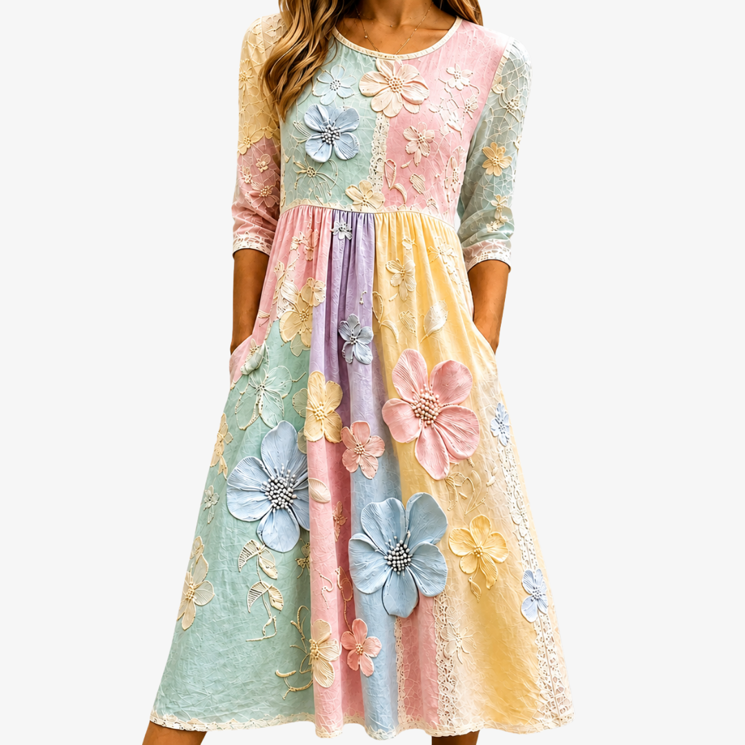 FRANCA - VESTIDO MIDI FLORAL