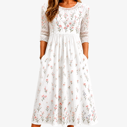 DELIA - VESTIDO MIDI FLORAL