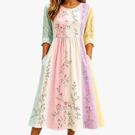 MICAELA - VESTIDO MIDI FLORAL