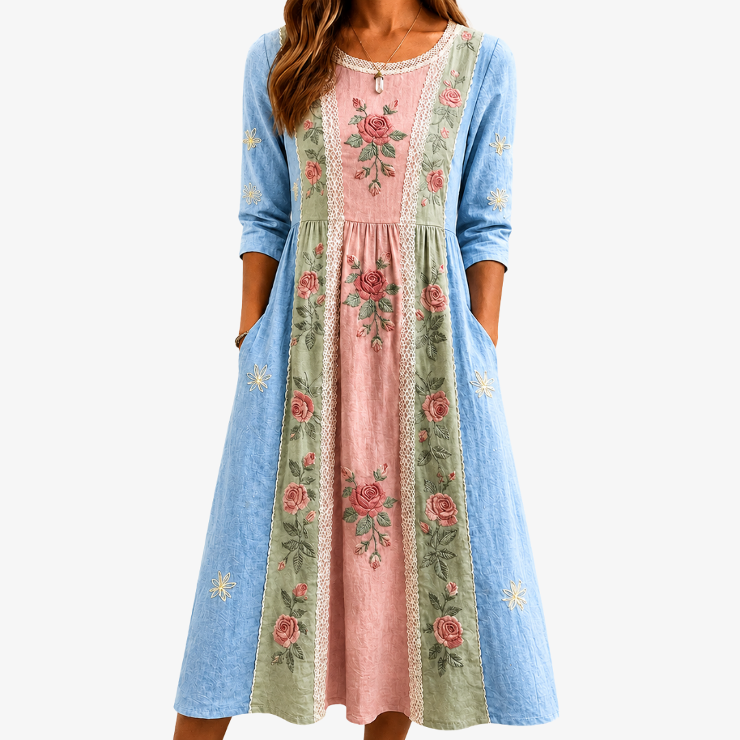 LUCIA - VESTIDO MIDI FLORAL