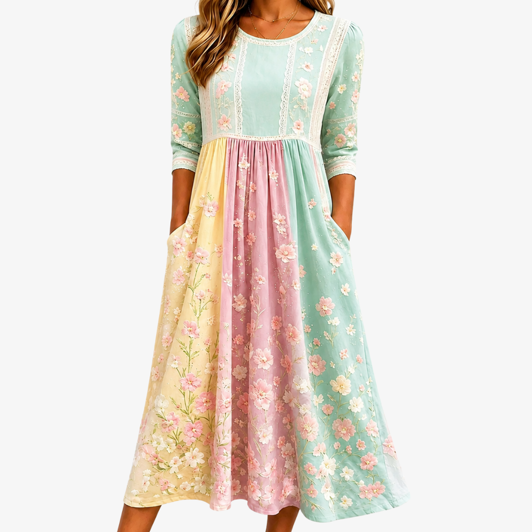 SILVIA - VESTIDO MIDI FLORAL