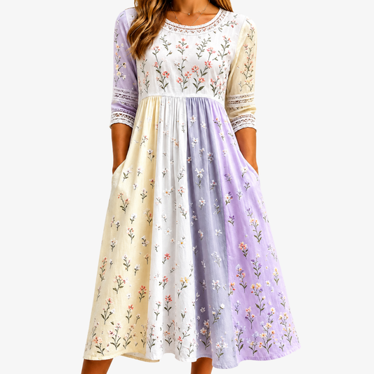 CARLOTTA - VESTIDO MIDI FLORAL