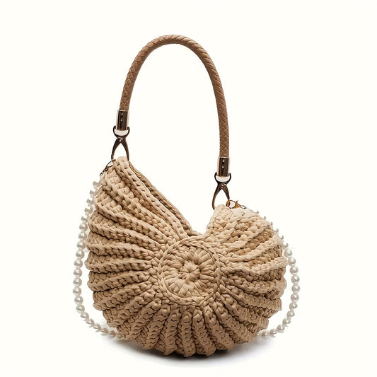 TEA - BOLSO TOTE TEJIDO CON ASA DE CADENA