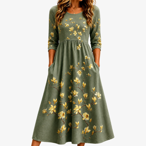 FABIANA - VESTIDO MIDI FLORAL