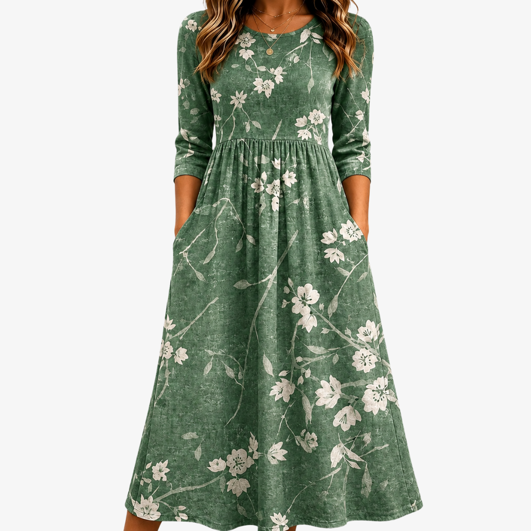 IRENE - VESTIDO MIDI FLORAL