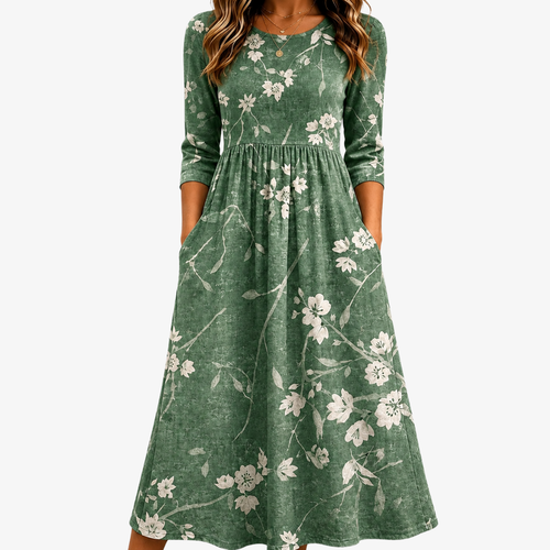 IRENE - VESTIDO MIDI FLORAL