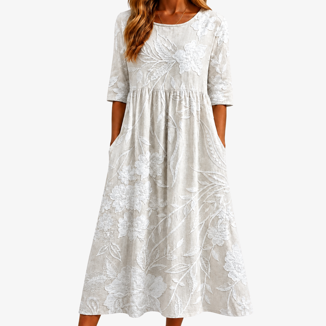 LORENZA - VESTIDO MIDI FLORAL