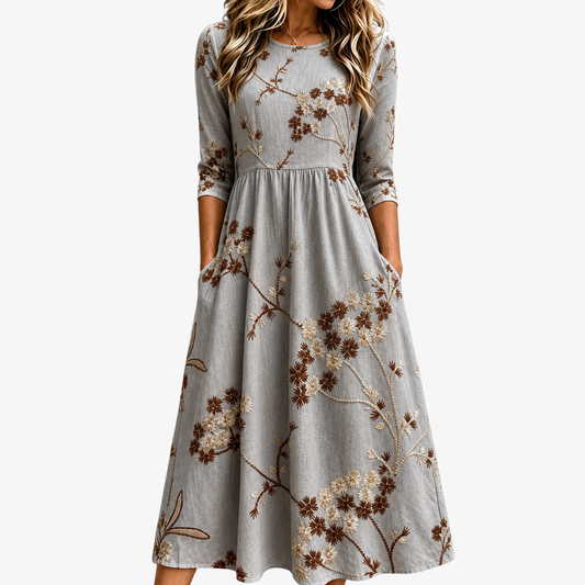 GAIA - VESTIDO MIDI FLORAL