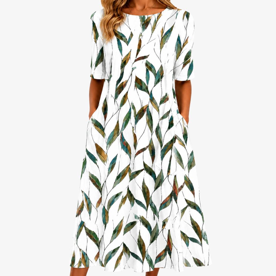 CINZIA - VESTIDO MIDI FLORAL
