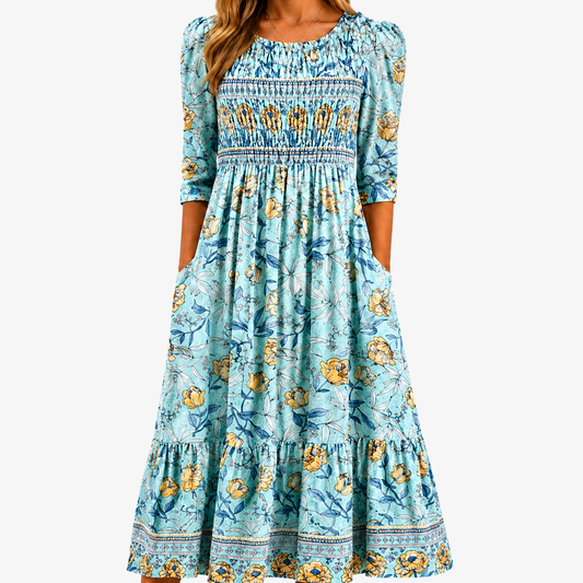 BRUNA - VESTIDO MIDI FLORAL