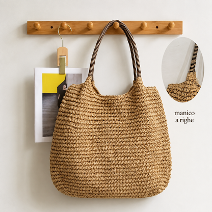 MELISSA - BOLSO TEJIDO DE PAJA BANDOLERA