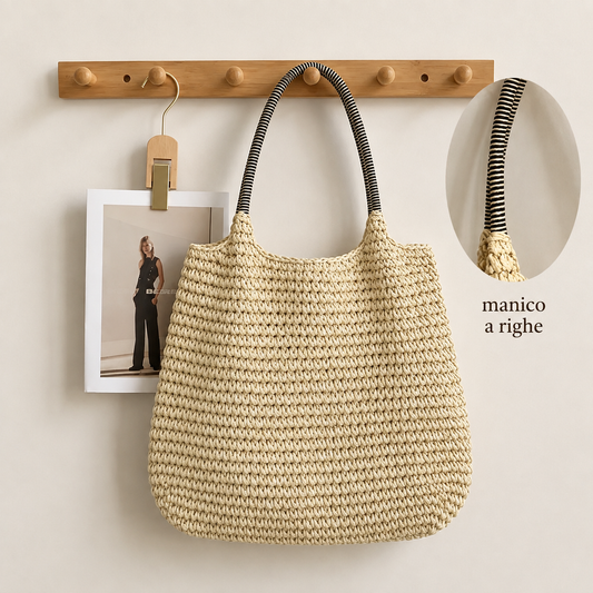 NATALINA - BOLSO TEJIDO DE PAJA BANDOLERA