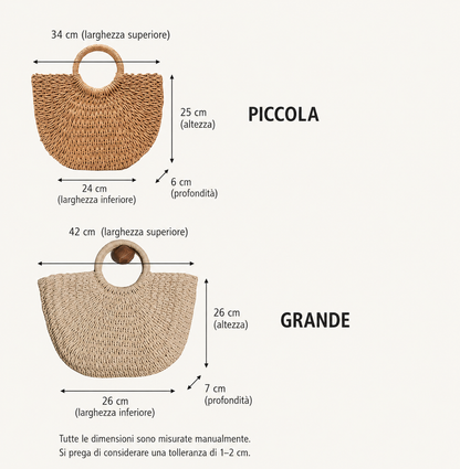 SERENELLA - BOLSO TEJIDO MEDIA LUNA DE PAJA
