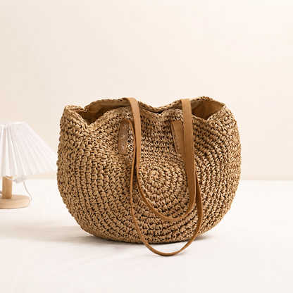 LINDA - BOLSO TEJIDO REDONDO DE PAJA