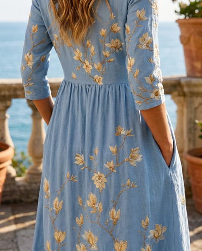 PAOLA - VESTIDO MIDI FLORAL