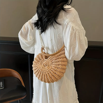 TEA - BOLSO TOTE TEJIDO CON ASA DE CADENA