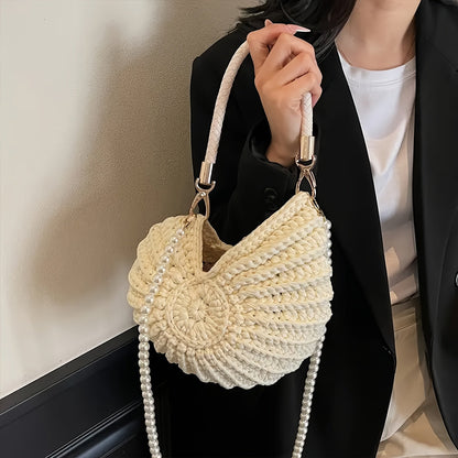 TAMARA - BOLSO TOTE TEJIDO CON ASA DE CADENA