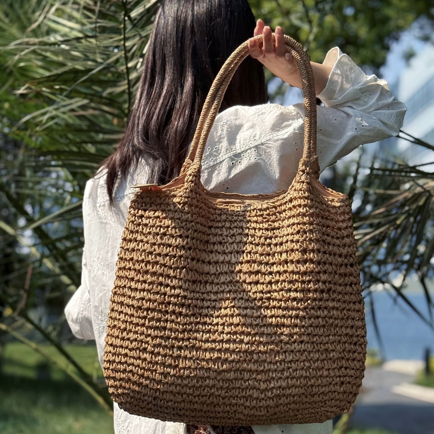 MANUELA - BOLSO TEJIDO DE PAJA BANDOLERA