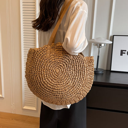 LINDA - BOLSO TEJIDO REDONDO DE PAJA