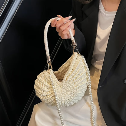 TAMARA - BOLSO TOTE TEJIDO CON ASA DE CADENA