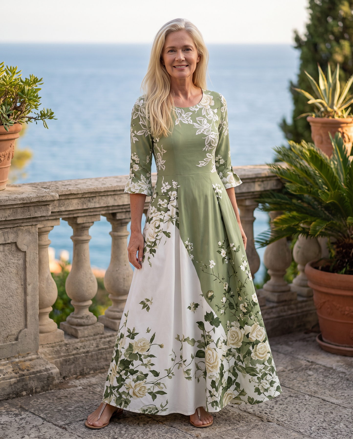 MARTINA - VESTIDO LARGO FLORAL
