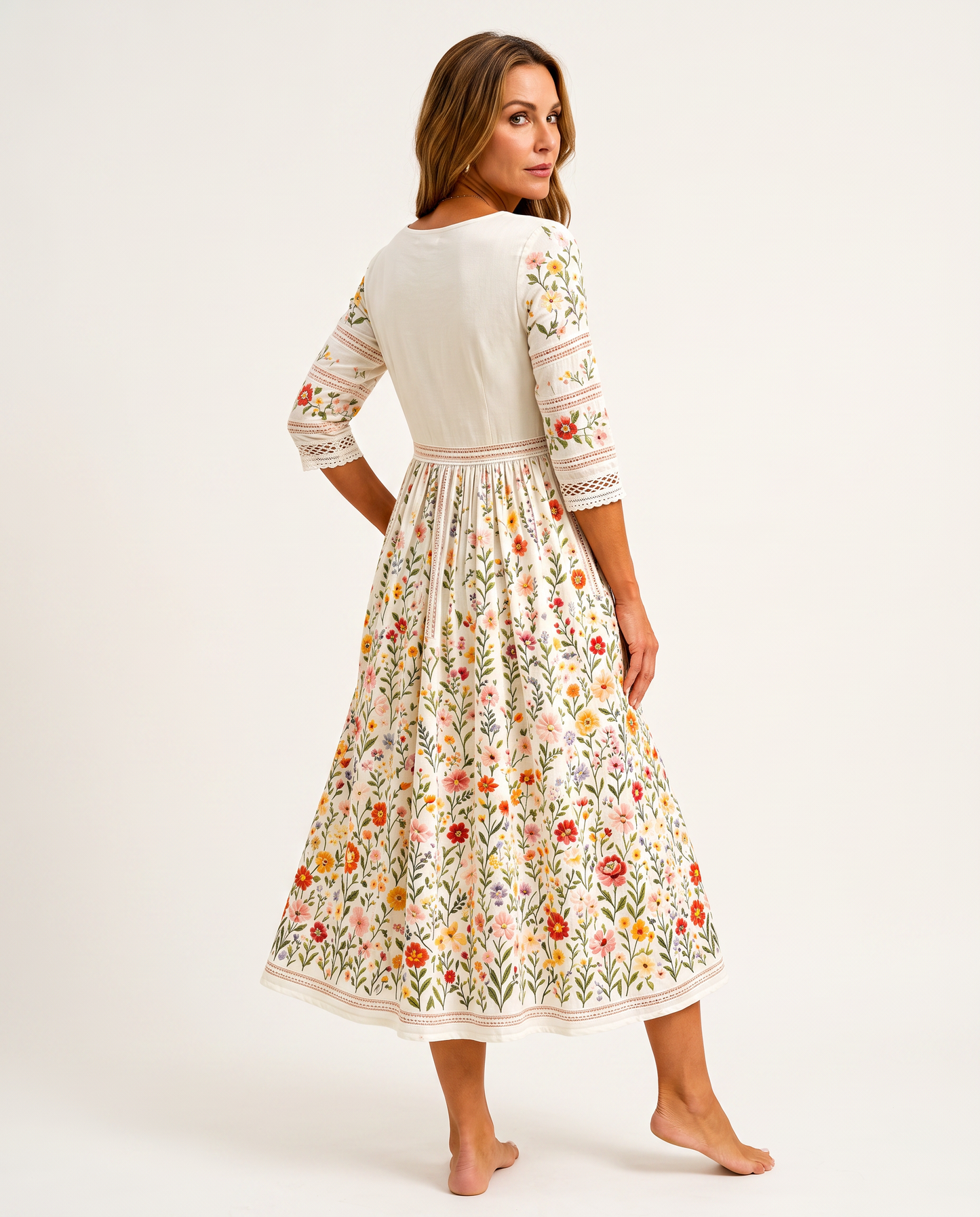ARABELLA - VESTIDO MIDI FLORAL