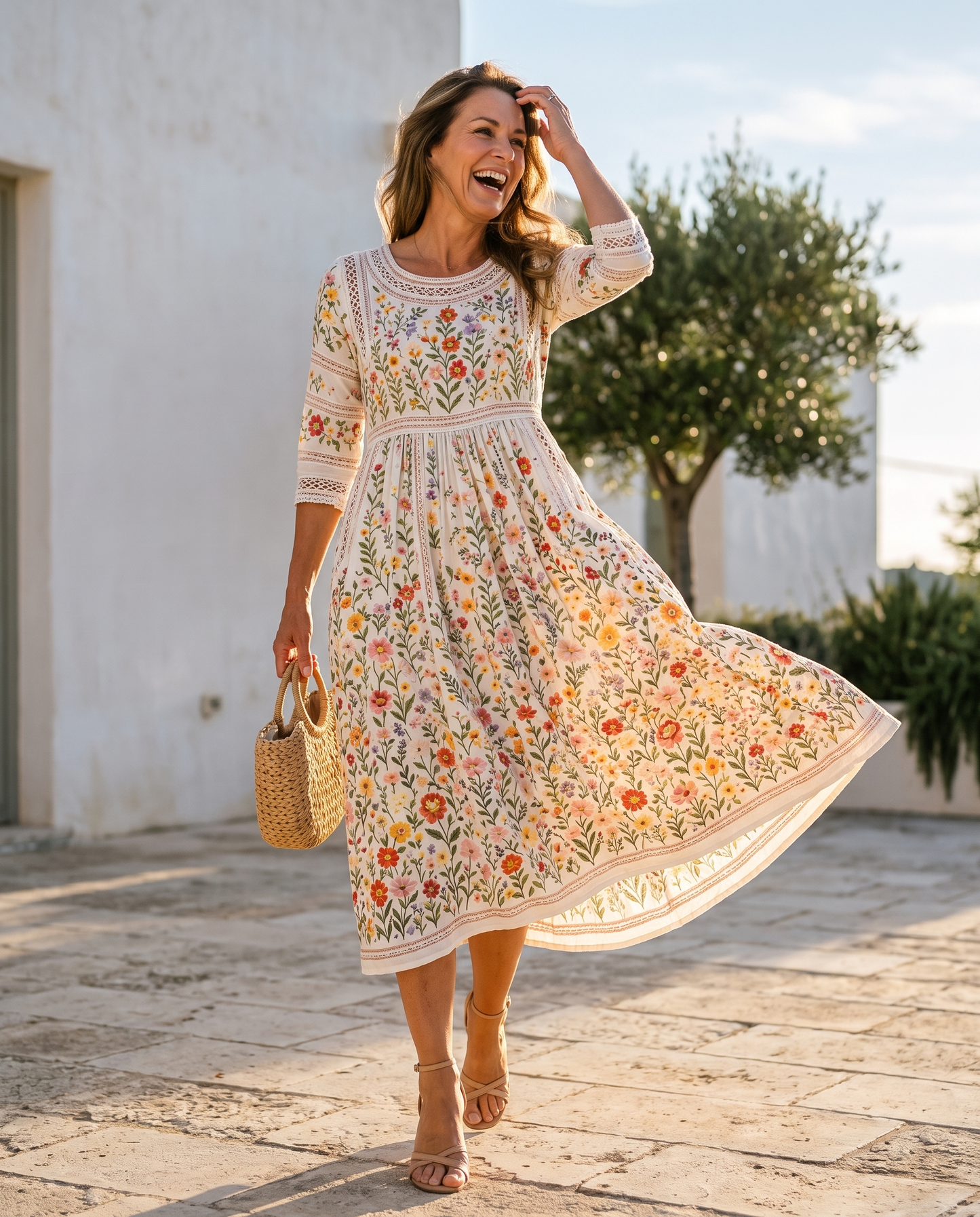 ARABELLA - VESTIDO MIDI FLORAL