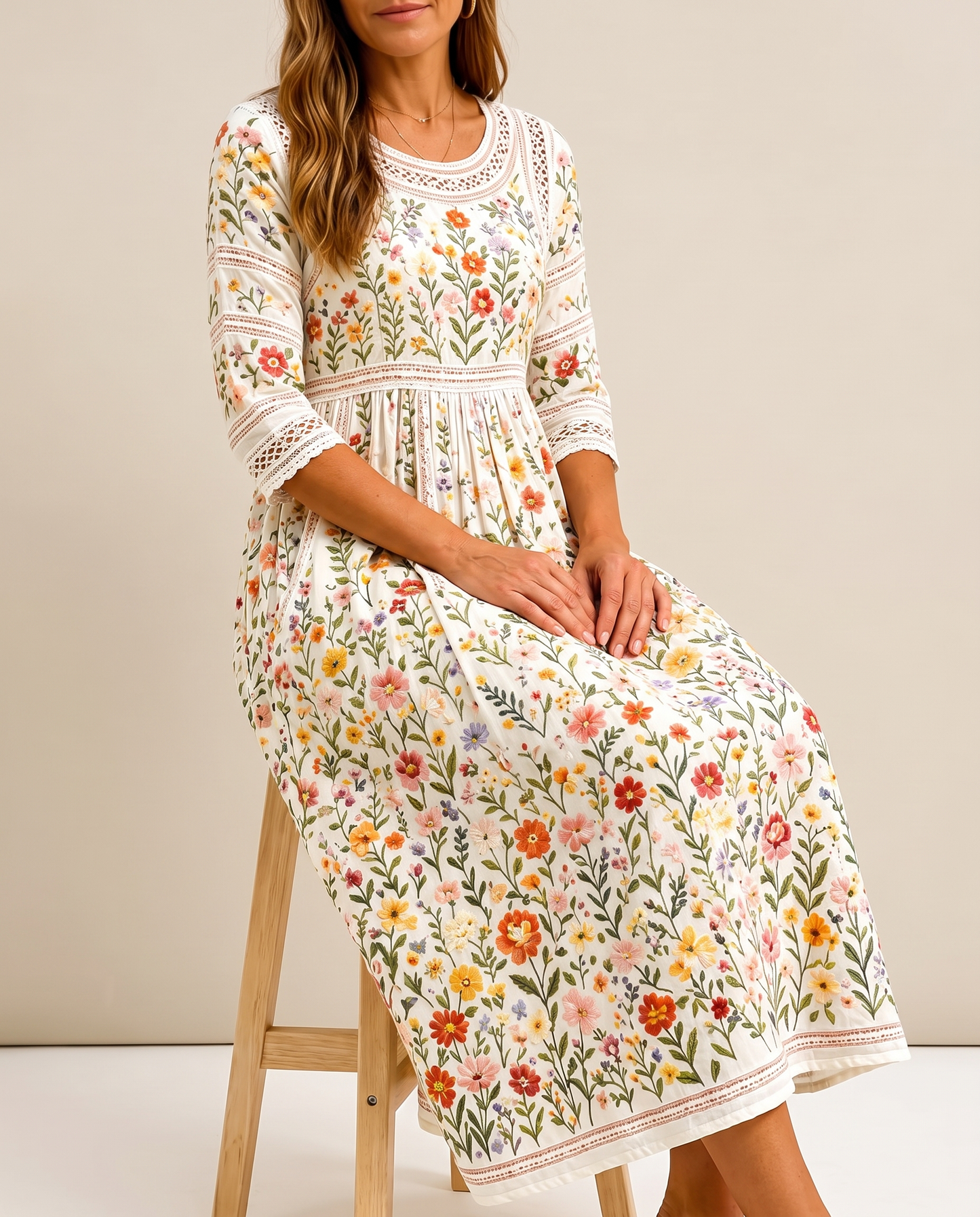 ARABELLA - VESTIDO MIDI FLORAL